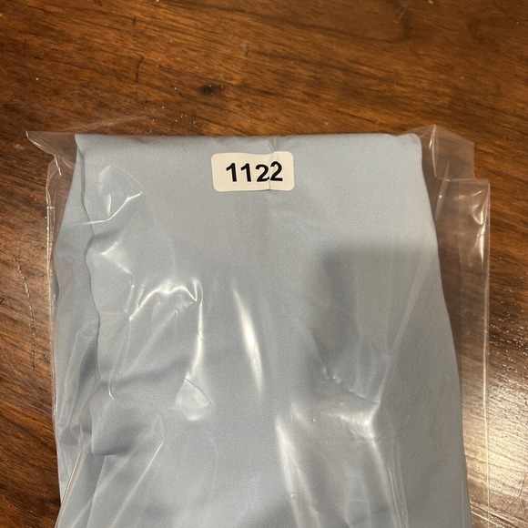 Super Down Dress Women Extra Small Light Baby Blue Long Maxi Cut Out Cap Sleeve - Picture 11 of 11